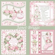 PASTEL CHRISTMAS FLORAL 7.5 Decoupage & Inserts BUMPER KIT