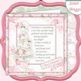 PASTEL CHRISTMAS TREE & VERSE 7.5 Decoupage & Insert Kit