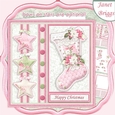 PASTEL CHRISTMAS STOCKING 7.5 Decoupage & Insert Kit