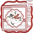 DANCING SNOWMAN 7.5 Christmas Decoupage & Insert Kit