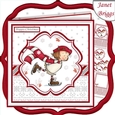 WINTER SKATING 7.5 Christmas Decoupage & Insert Kit