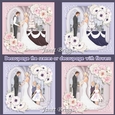 WEDDING DAY Pink or Lavender Scenes & Optional Flowers 7.5 Decoupage Bumper Kit