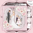 WEDDING BRIDE GROOM BRIDESMAID PAGE BOY Pink 7.5 Decoupage Card & Insert