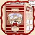 A5 RED & GOLD CHRISTMAS CHURCH Quick Layer Card Kit
