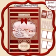 A5 RED & GOLD CHRISTMAS WINTER HAMLET Quick Layer Card Kit