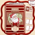 A5 RED & GOLD CHRISTMAS SANTA Quick Layer Card Kit