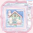 FAMILY BIRDHOUSE 7.5 Christmas Decoupage & Insert Card Kit