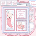 COSY CHRISTMAS SQUARES PINK 7.5 Quick Layer Card & Insert