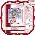 REINDEER TRAINING A5 Humorous Christmas Decoupage & Insert Mini Kit