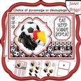 FOOTBALL RED A5 Decoupage or Pyramage & Insert Card Kit