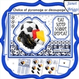 FOOTBALL BLUE A5 Decoupage or Pyramage & Insert Card Kit