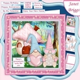 GNOME SWEET GNOME 7.5 Decoupage Card Kit Various Occasions