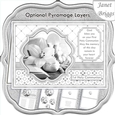 1st HOLY COMMUNION SILVER A5 Card Inserts, Verses & Optional Pyramage Card Kit