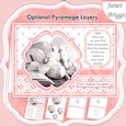 1st HOLY COMMUNION PINK A5 Pyramage verse & Inserts Card Kit
