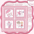 PINK LOVE SQUARES 7.5 Quick Layer Card & Insert Kit
