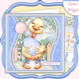 EASTER DUCKLING 7.5 Decoupage & Insert Card Kit