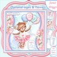 DANCING BEAR 7.5 Decoupage & Optional Ages Card Kit