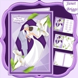WEDDING CALLA LILIES LILAC A5 Decoupage Card Kit