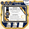 OVER THE HILL Humorous A5 Certificate Ages & Insert Card Kit
