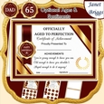 AGED TO PERFECTION Humorous A5 Certificate Age & Insert Card Kit