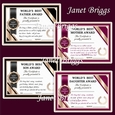 HUMOROUS FAMILY CERTIFICATES SET 1 A5 Quick Cards & Ages Bumper Kit