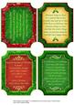 Christmas Verses in Red Green and Golds
