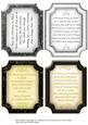 Christmas Verses in Black Silver Gold
