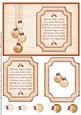 Elegant Christmas Baubles & Verse Card & Decoupage