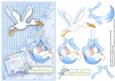New Baby Boy & Stork Topper and Decoupage