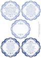 Christmas Verses Toppers or Inserts Blue
