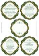 Christmas Verses Toppers or Inserts Green