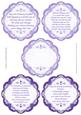 Christmas Verses Toppers or Inserts Purple