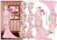 Art Deco Lady in Pink Over the Edge Sister
