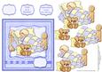 Baby Boy Cute as a Button Topper & Decoupage