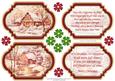Vintage Christmas Scenes Toppers & Insert Plaques Red 1