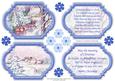 Vintage Christmas Scenes Toppers & Insert Plaques Blue 1