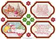 Vintage Christmas Scenes Toppers & Insert Plaques Red 2