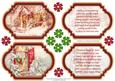 Vintage Christmas Scenes Toppers & Insert Plaques Red 3