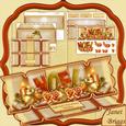 Large Dl Cracker Easel Card Kit Gold Noel