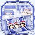 Large Dl Christmas Cracker Easel Card Kit Penguins