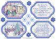 Vintage Christmas Scenes Toppers & Insert Plaques Blue 3