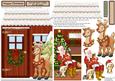 Santa at Home Christmas Behind the Door Open & See