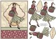 Vintage Shopping Lady Topper & Decoupage