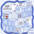 Christmas Noel Snow Blocks Card 2 Sheet Mini Kit