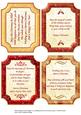 Christmas Plaques & Framed Verses in Red & Gold
