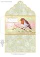Christmas Money Wallet Envelope Robin in Gold