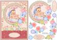 New Baby Girl Vintage Baby Girl Card Topper & Decoupage