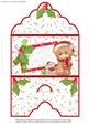 Blank Christmas Money Wallet Envelope Mistletoe Cat