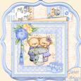 Christening Boy 8x8 Mini Kit & Decoupage