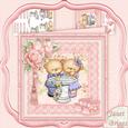 Christening Girl 8x8 Mini Kit & Decoupage